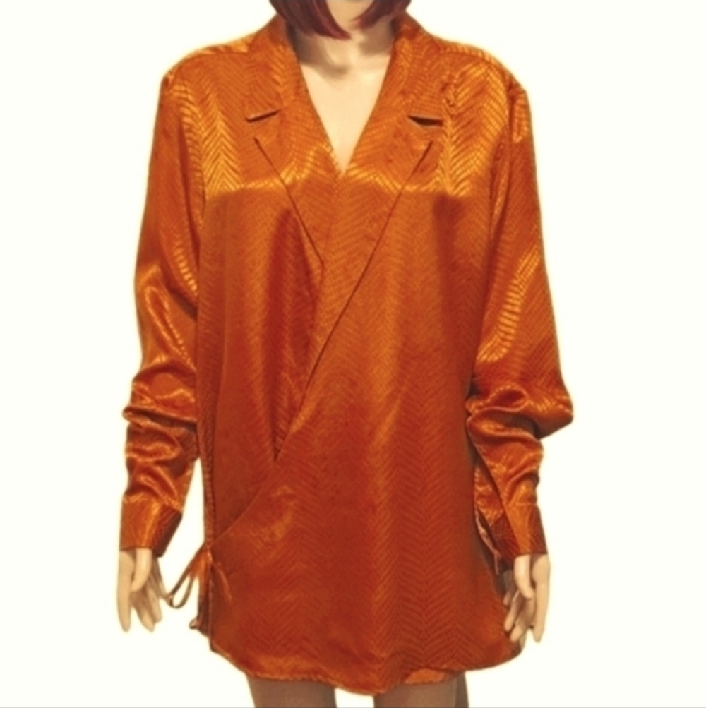 ASOS Wrap Top in Copper Size Large NWOT - Picture 11 of 14